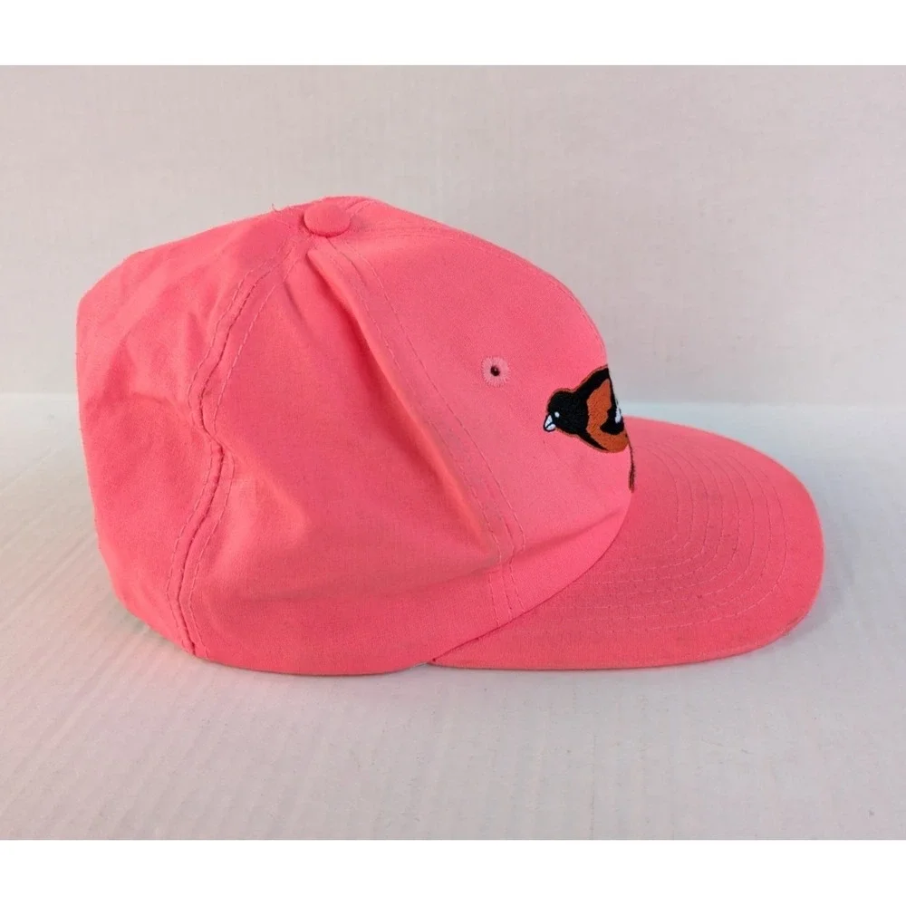 Vintage‎ Baltimore Orioles Womens Hat Pink Snapback MLB 90s Bird Logo Neon Hot